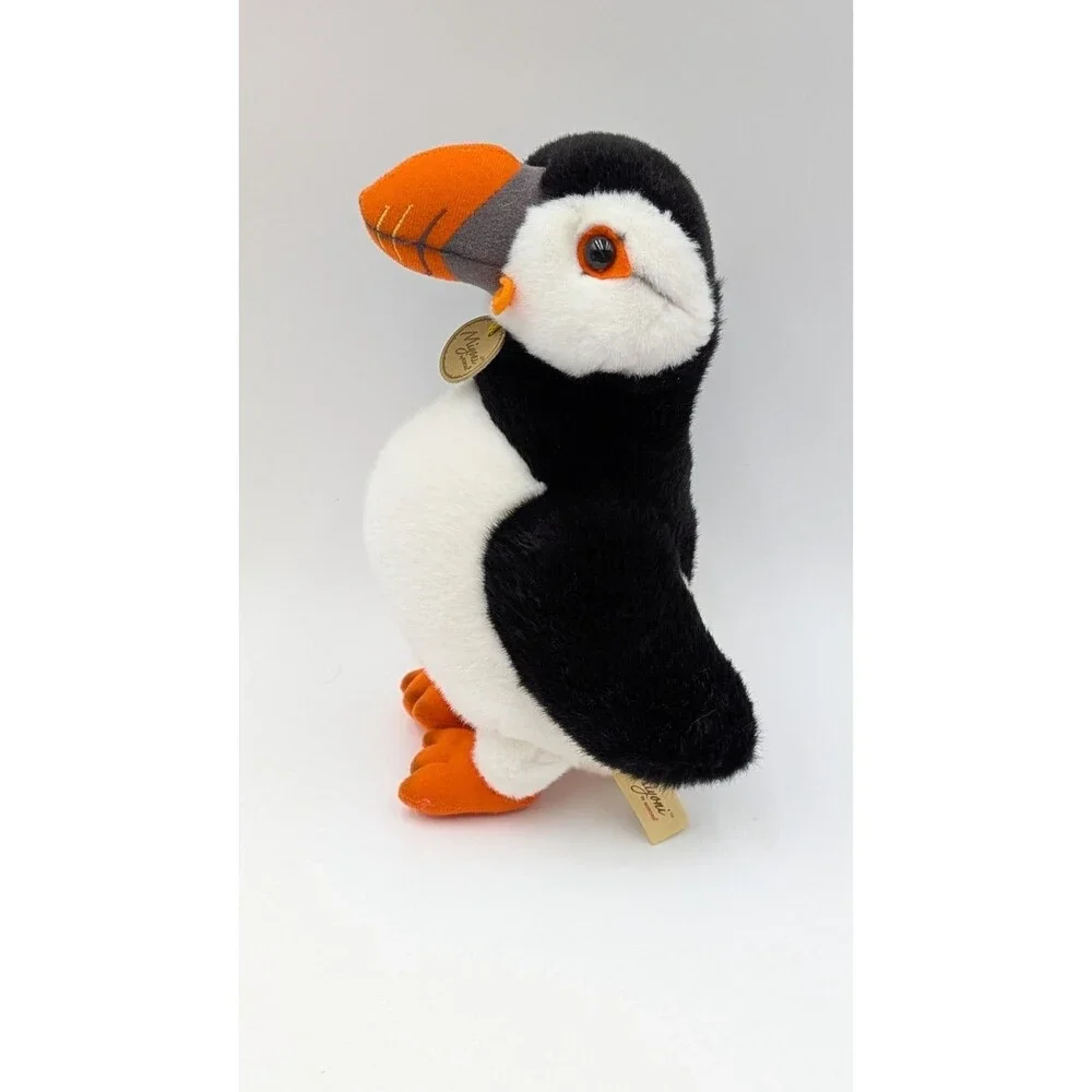 Aurora Miyoni Puffin Plush Stuffed Animal Black White Wild Bird